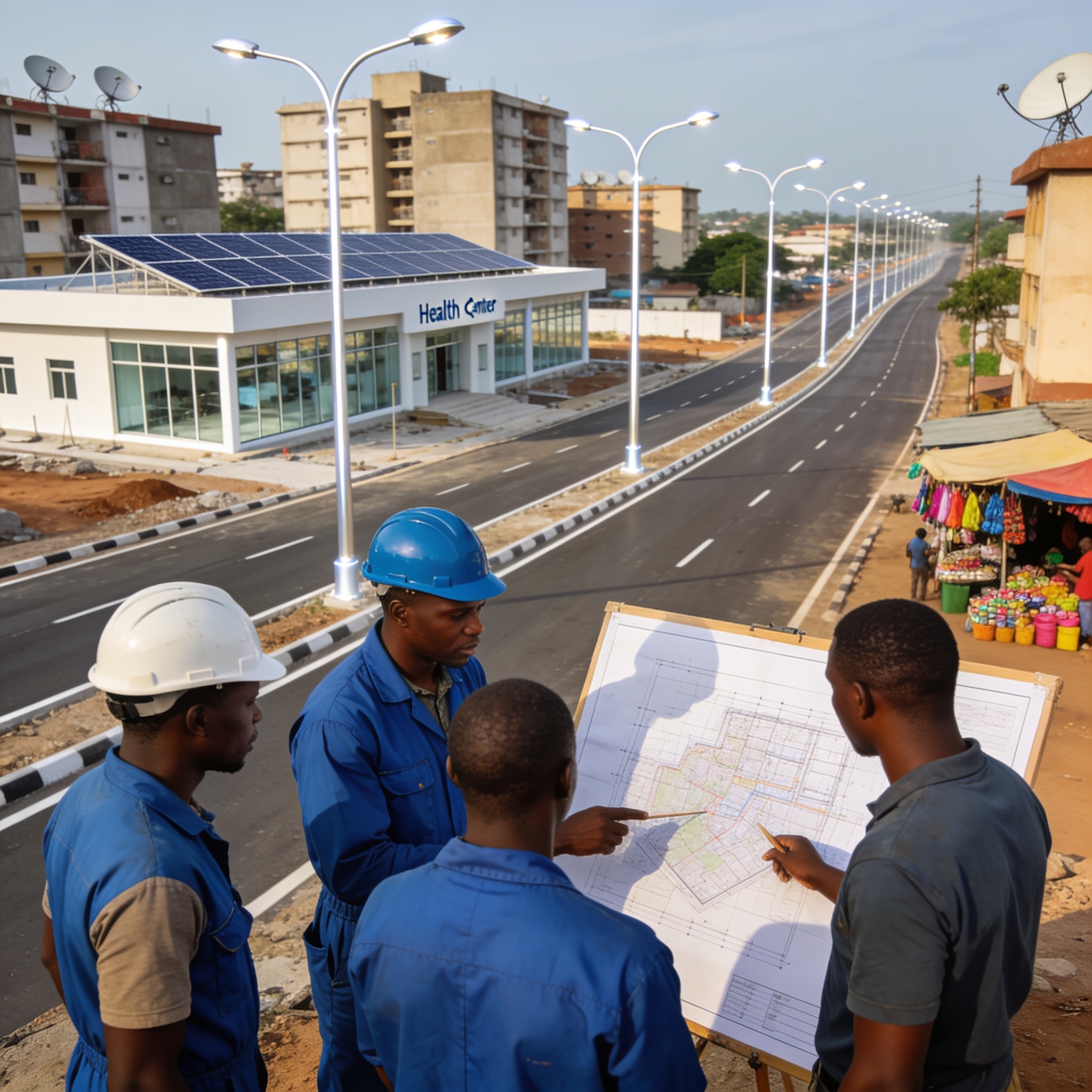 Create an editorial news illustration for an article about 'Bdeac : 30 millions d’euros de la Badea pour financer le développement régional'. The specific country is Republique du Congo (Brazzaville) (CG); make visual cues accurate to this exact coun