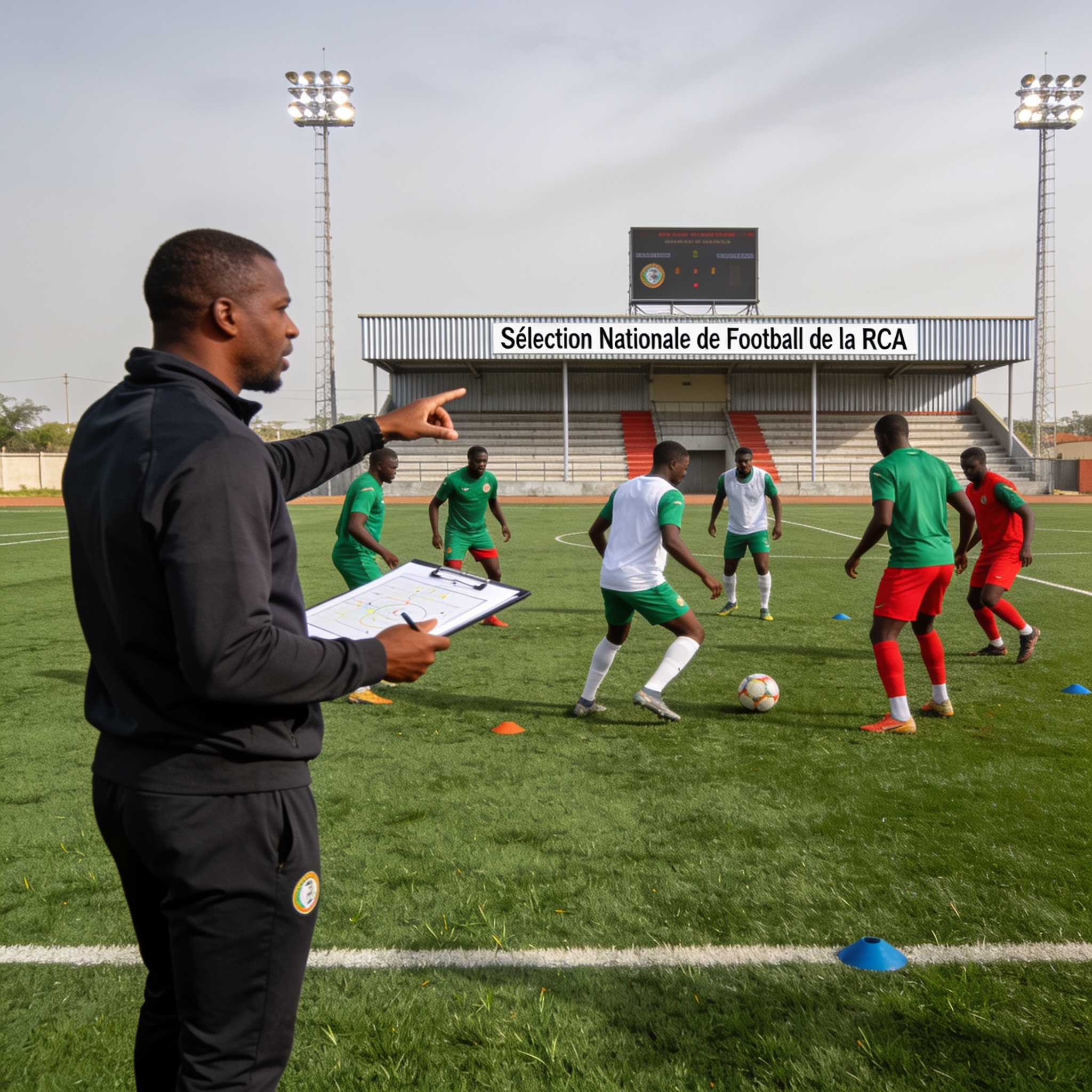 Create an editorial news illustration for an article about 'Bayern Munich renonce à Nicolas Jackson : une alerte pour le football africain ?'. The specific country is CG (CG); make visual cues accurate to this exact country and avoid flags or symbols